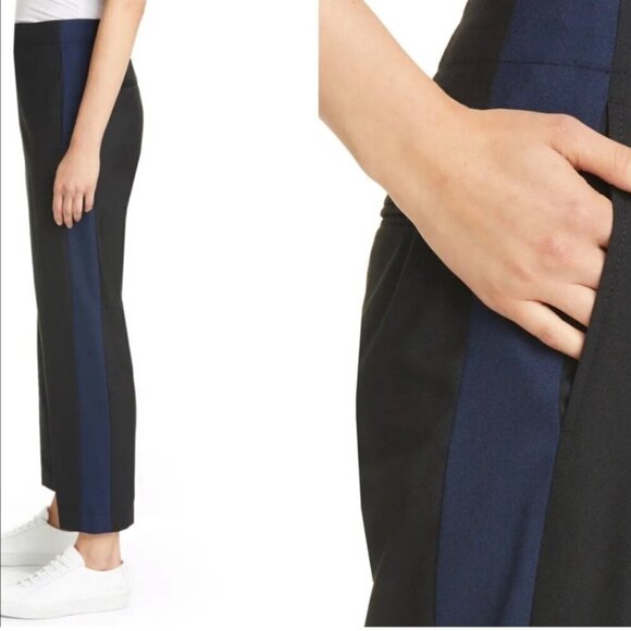 Club Monaco Wool Blend Ryanne Tuxedo Stripe Slim Leg Trouser Dress Pants Work 4 - Picture 11 of 11